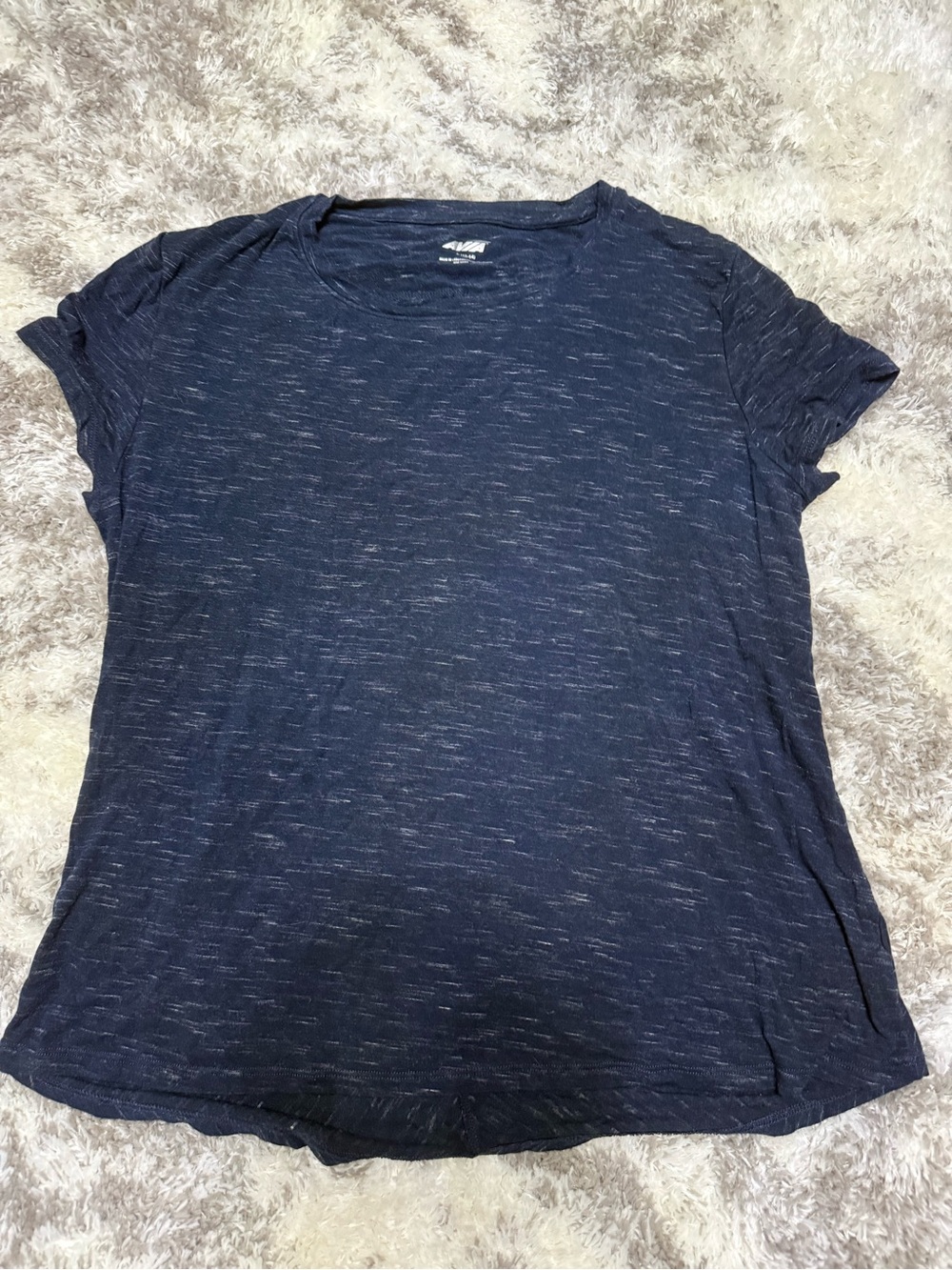 Women’s Navy Heather Short Sleeve Tee AVIA size large